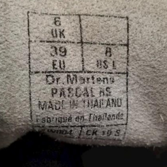 Dr Martens Silver Holographic Pascal Lace Up Combat Boots Shoes - 8 US 39 EU - Picture 8 of 8